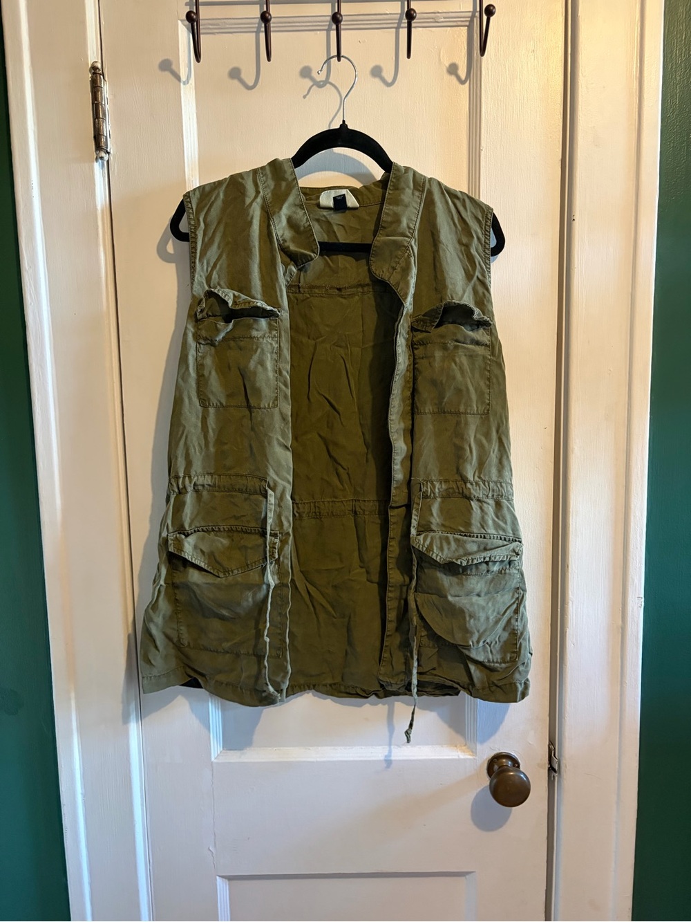 Olive Utility Vest Jacket - Women